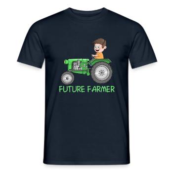 Nachwuchs Landwirt - Bauer - future farmer - Männer T-Shirt - Navy - Vorne - AI Model Male 178 light (178cm)