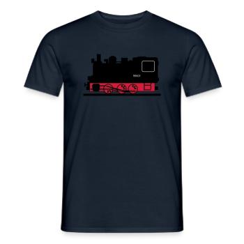 Dampflok - Männer T-Shirt - Navy - Vorne - AI Model Male 178 light (178cm)