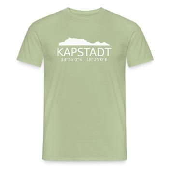Cape Town coordonne Cape Town en Afrique - T-shirt homme - vert sauge - Devant - AI Model Male 178 light (178cm)