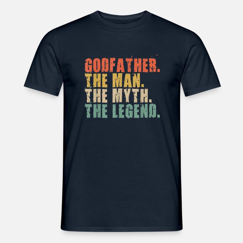 Mens der Mann der Mythos das Legenden-Hemd Vati-Pate - Männer T-Shirt - Navy