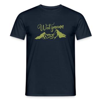 Watzmann vintage ByTheManzanitas - Männer T-Shirt - Navy - Vorne - AI Model Male 178 light (178cm)