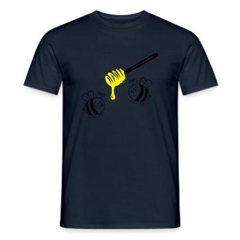 honey bees 2 - Männer T-Shirt - Navy - Vorne - AI Model Male 178 light (178cm)