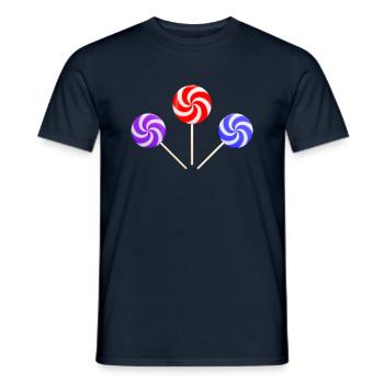Lollipop - Men's T-Shirt - navy - Front - AI Model Male 178 light (178cm)