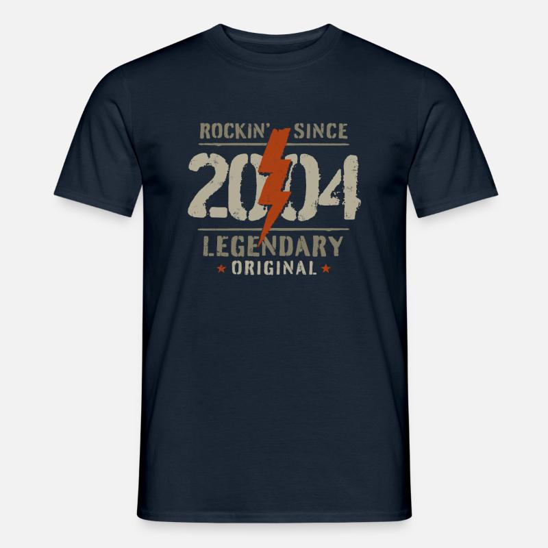 2004 20 Jahre Rock and Roll Geburtstag Geschenk - Männer T-Shirt - Navy