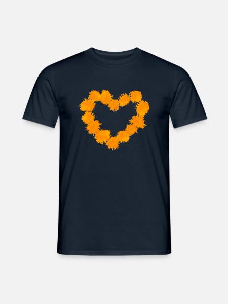 Marigold Heart Diwali - Men's T-Shirt - navy