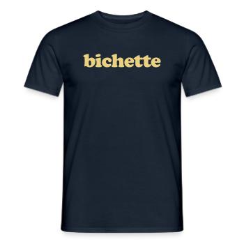Femme adorable Bichette - T-shirt homme - marine - Devant - AI Model Male 178 light (178cm)