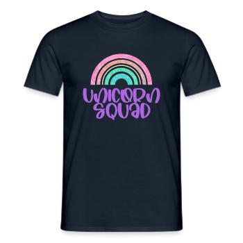 Unicorn Squad Licorne Cheval Arc-en-ciel Fée - T-shirt homme - marine - Devant - AI Model Male 178 light (178cm)