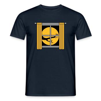 Moon Night Tree Window - Men's T-Shirt - navy - Front - AI Model Male 178 light (178cm)