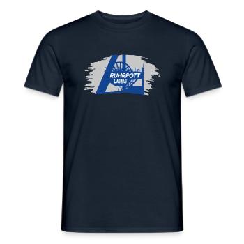Ruhrpottliebe schlägt in meiner Brust - Männer T-Shirt - Navy - Vorne - AI Model Male 178 light (178cm)