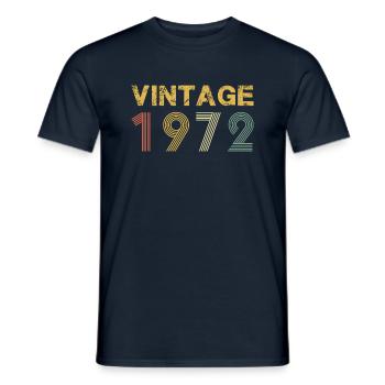 Vintage 1972 - Männer T-Shirt - Navy - Vorne - AI Model Male 178 light (178cm)