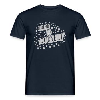 be kind to yourself - Männer T-Shirt - Navy - Vorne - AI Model Male 178 light (178cm)