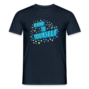 be kind to yourself - Men's T-Shirt - navy - Front - AI Model Male 178 light (178cm)
