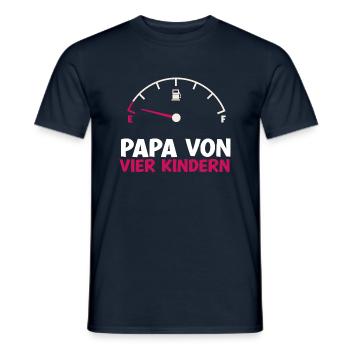 Tank leer Papa von 4 Kindern Vater Vatertag Kind - Männer T-Shirt - Navy - Vorne - AI Model Male 178 light (178cm)