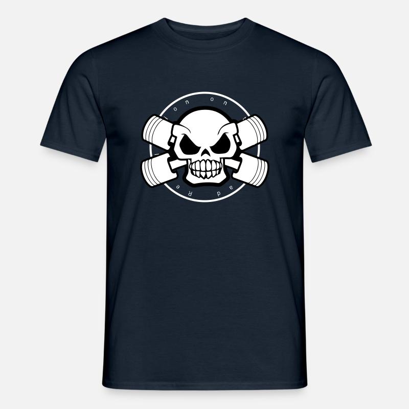 Head Bones Motors - Männer T-Shirt - Navy