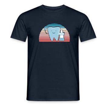 Hygienist Retro Sunset Dental Assistant - Männer T-Shirt - Navy - Vorne - AI Model Male 178 light (178cm)