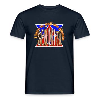 I lvoe it call me please senorita - Men's T-Shirt - navy - Front - AI Model Male 178 light (178cm)