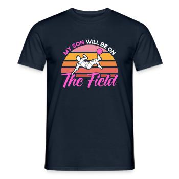 Sportfan Fußball Mama Fußball Geschenk - Männer T-Shirt - Navy - Vorne - AI Model Male 178 light (178cm)