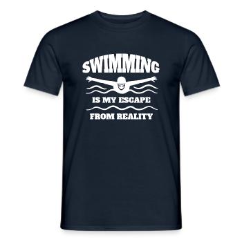 Nageuse Club de natation Femme nageuse - T-shirt homme - marine - Devant - AI Model Male 178 light (178cm)