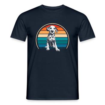Dalmatian Dog Owner Retro Dog Lovers - Men's T-Shirt - navy - Front - AI Model Male 178 light (178cm)
