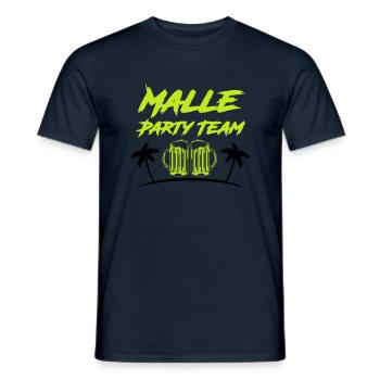 malle party team - Männer T-Shirt - Navy - Vorne - AI Model Male 178 light (178cm)