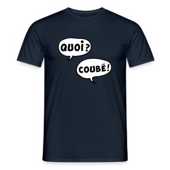 QUOI COUBEH quoicoubeh citation drôle - T-shirt homme - marine - Devant - AI Model Male 178 light (178cm)