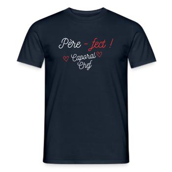 Père-fect ! Caporal-chef (grade) - T-shirt homme - marine - Devant - AI Model Male 178 light (178cm)