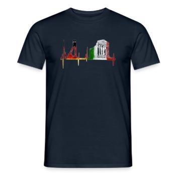 Zeche Tempel ,Germany Italy - Men's T-Shirt - navy - Front - AI Model Male 178 light (178cm)