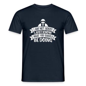 I Am Not Bossy Just Know What You Should Be Doing - Männer T-Shirt - Navy - Vorne - AI Model Male 178 light (178cm)