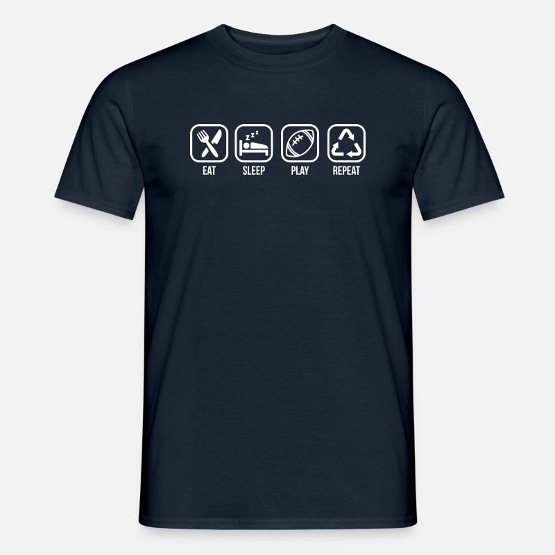 Eat.Repeat - Männer T-Shirt - Navy