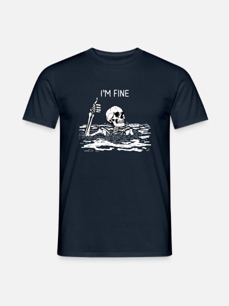Fine Skeleton - Men's T-Shirt - navy
