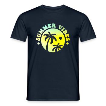 Summer Vibes - Männer T-Shirt - Navy - Vorne - AI Model Male 178 light (178cm)