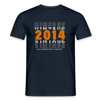 2014: Vintage - 10th Anniversary - Men's T-Shirt - navy - Front - AI Model Male 178 light (178cm)