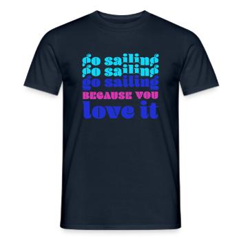 Go Sailing - Men's T-Shirt - navy - Front - AI Model Male 178 light (178cm)