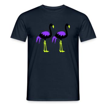 flamingos - Männer T-Shirt - Navy - Vorne - AI Model Male 178 light (178cm)