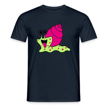 Snail Funny - Men's T-Shirt - navy - Front - AI Model Male 178 light (178cm)