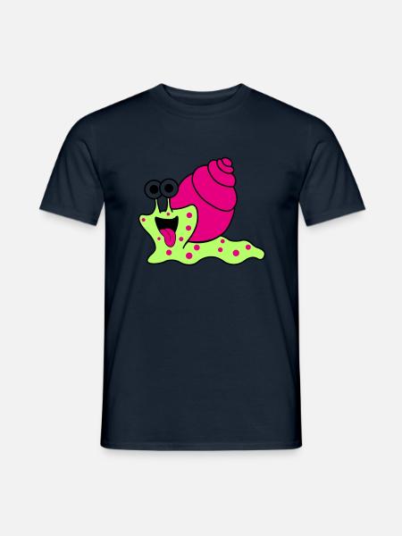 schnecke funny - Männer T-Shirt - Navy