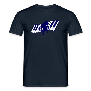Piano Keys Instrument Playing Classical Music - Men's T-Shirt - navy - Front - AI Model Male 178 light (178cm)