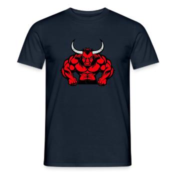 stier tier - Männer T-Shirt - Navy - Vorne - AI Model Male 178 light (178cm)