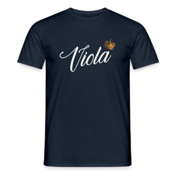Viola Custom Name for Women Kids Toddlers - Viola - Men's T-Shirt - navy - Front - AI Model Male 178 light (178cm)