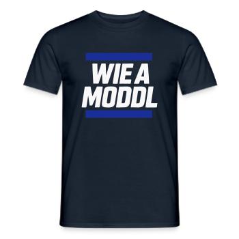 Frankenwaldshirts - Wie a Moddl - Männer T-Shirt - Navy - Vorne - AI Model Male 178 light (178cm)