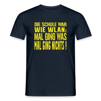Abi Spruch WLAN - Männer T-Shirt - Navy - Vorne - AI Model Male 178 light (178cm)