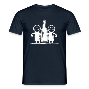 Équipe de fête de la bière drôle - T-shirt homme - marine - Devant - AI Model Male 178 light (178cm)