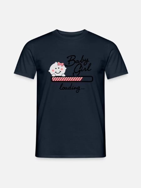 Baby Girl loading... - Männer T-Shirt - Navy