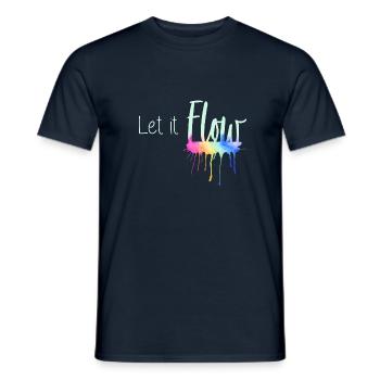 Lass es fließen - Männer T-Shirt - Navy - Vorne - AI Model Male 178 light (178cm)