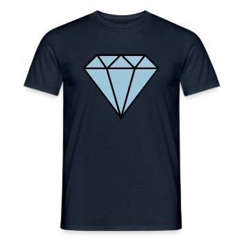 diamant icon - Männer T-Shirt - Navy - Vorne - AI Model Male 178 light (178cm)