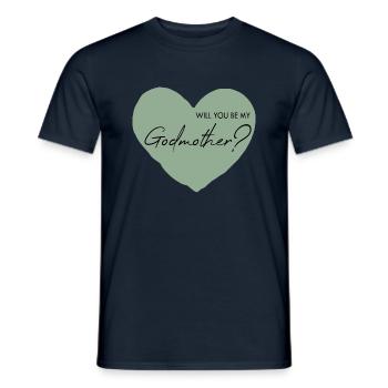 Will you be my godmother? - Men's T-Shirt - navy - Front - AI Model Male 178 light (178cm)