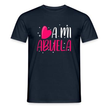 Quiero a mi Abuela ich liebe meine Oma Geschenk - Männer T-Shirt - Navy - Vorne - AI Model Male 178 light (178cm)