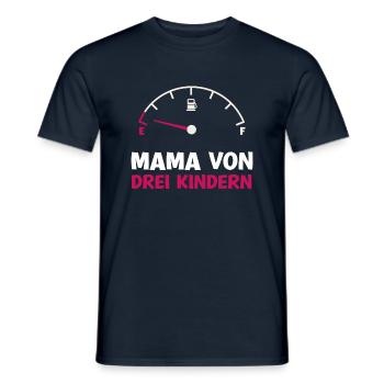 Tank leer Mama von 3 Kindern Mutter Muttertag Kind - Männer T-Shirt - Navy - Vorne - AI Model Male 178 light (178cm)