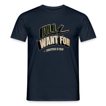 Anti Chaton Dinosaures Big Cat Joke Couples Barbe - T-shirt homme - marine - Devant - AI Model Male 178 light (178cm)
