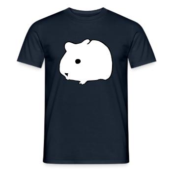 Hamster Cute Animal Rodent Animals Pet Vector 1 - Men's T-Shirt - navy - Front - AI Model Male 178 light (178cm)